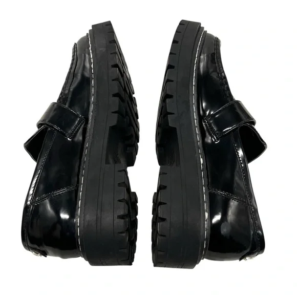 Sam Edelman Circus Everly Black Patent Platform Chunky Lug Loafers Women’s 8.5 - Picture 10 of 14